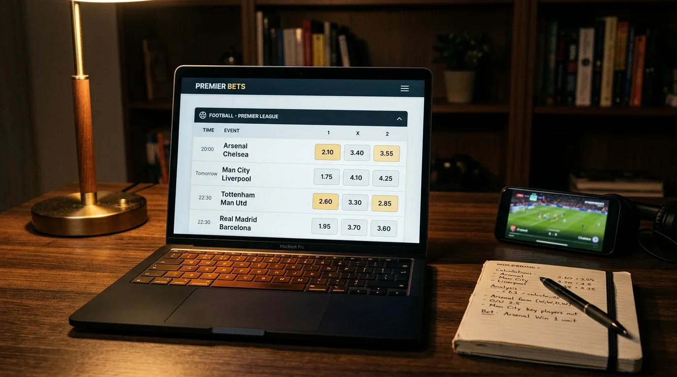 Pantalla de operador con cuotas y mercados de apuestas disponibles para la J-League